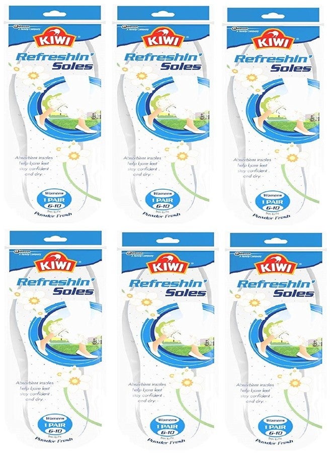 عبوة من 6 قطع من نعال كيوي النسائية المنعشة